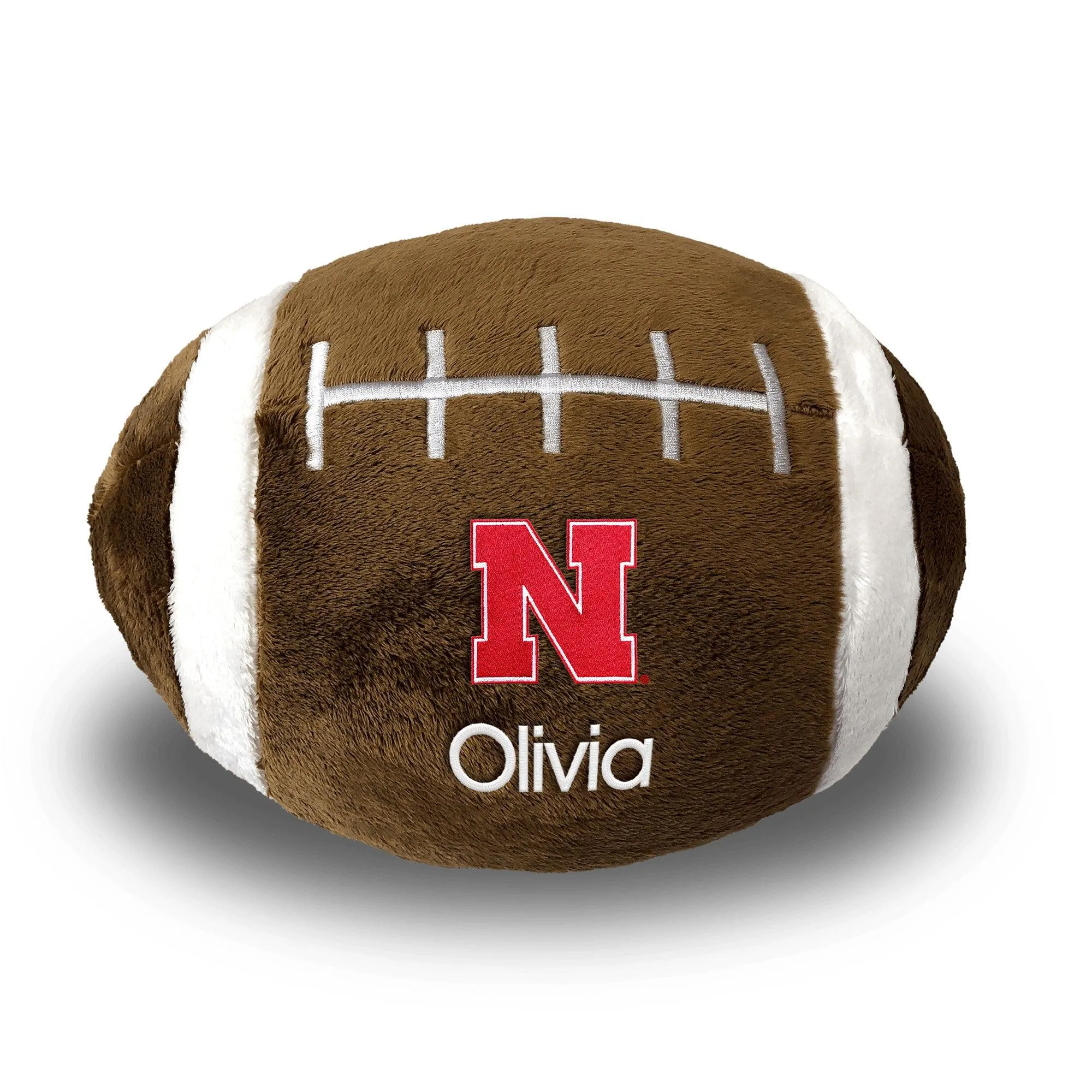 Personalized Nebraska Cornhuskers Plush Football