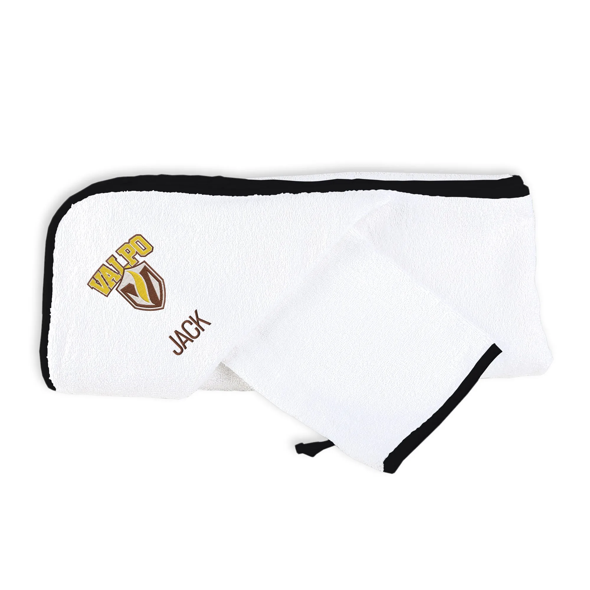 Personalized Valparaiso Beacons Hooded Towel & Wash Cloth Set