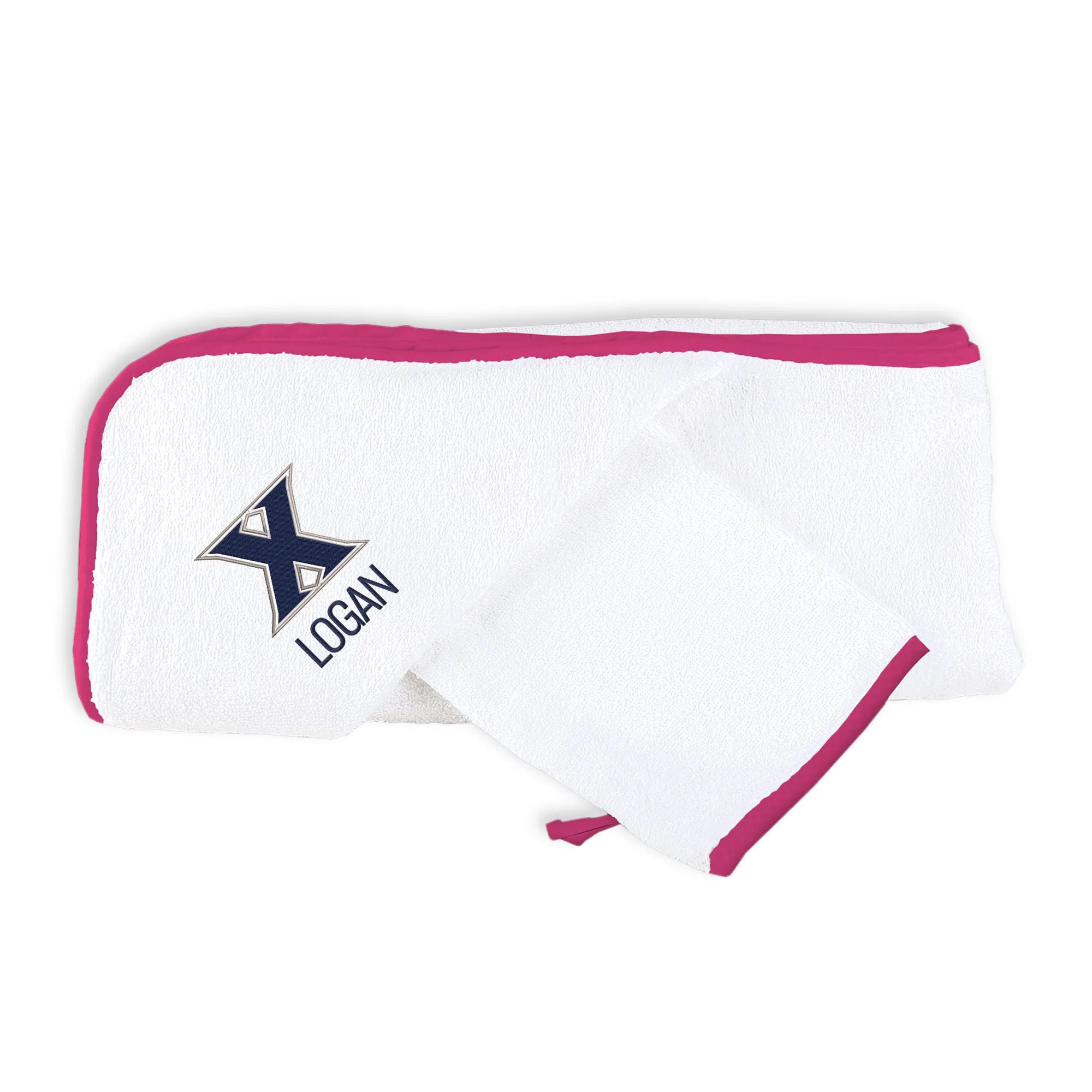 Personalized Xavier Musketeers Hooded Towel & Wash Mitt Set