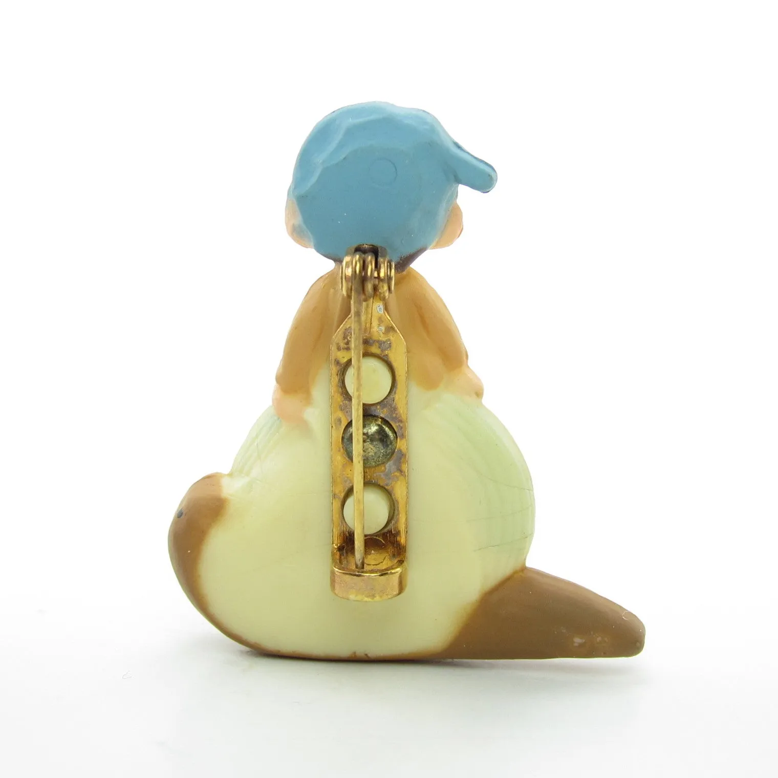 Pixie Boy Sitting on a Snail Vintage Hallmark Lapel Pin