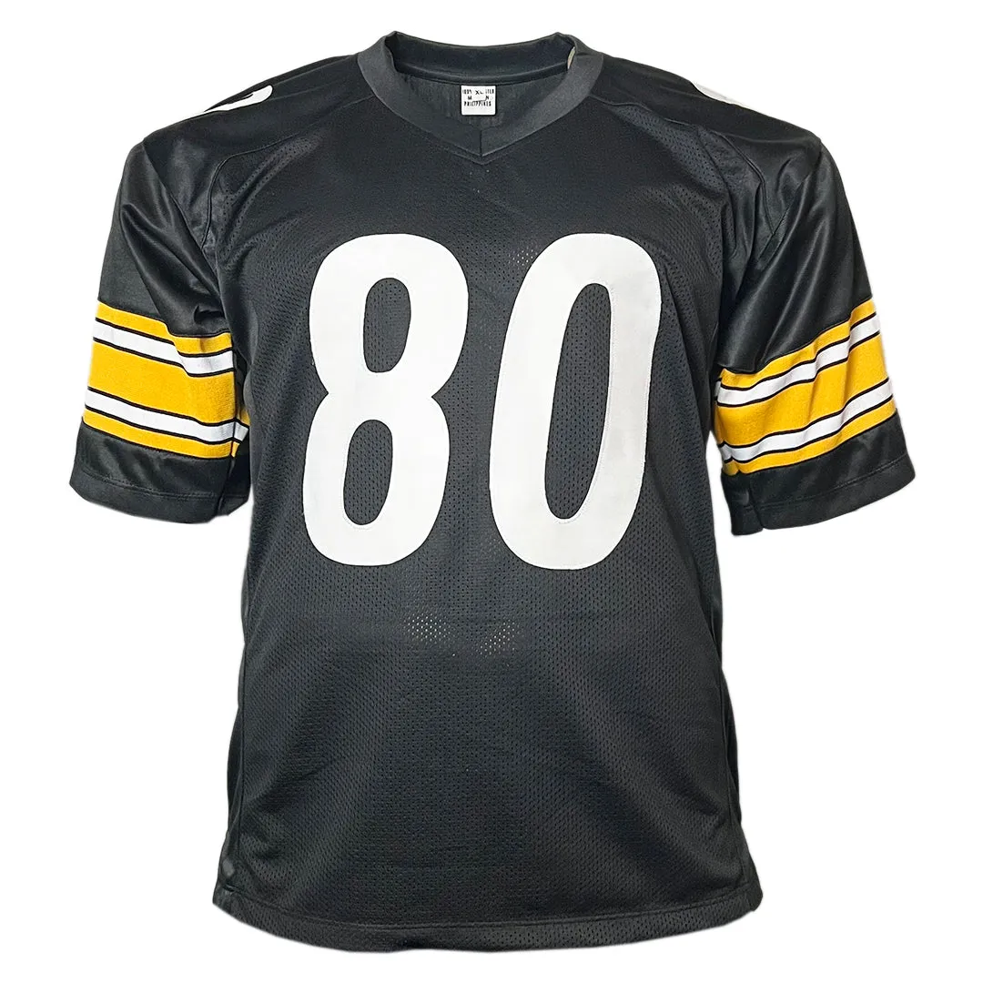 Plaxico Burress Signed Pittsburgh Black Football Jersey (JSA)