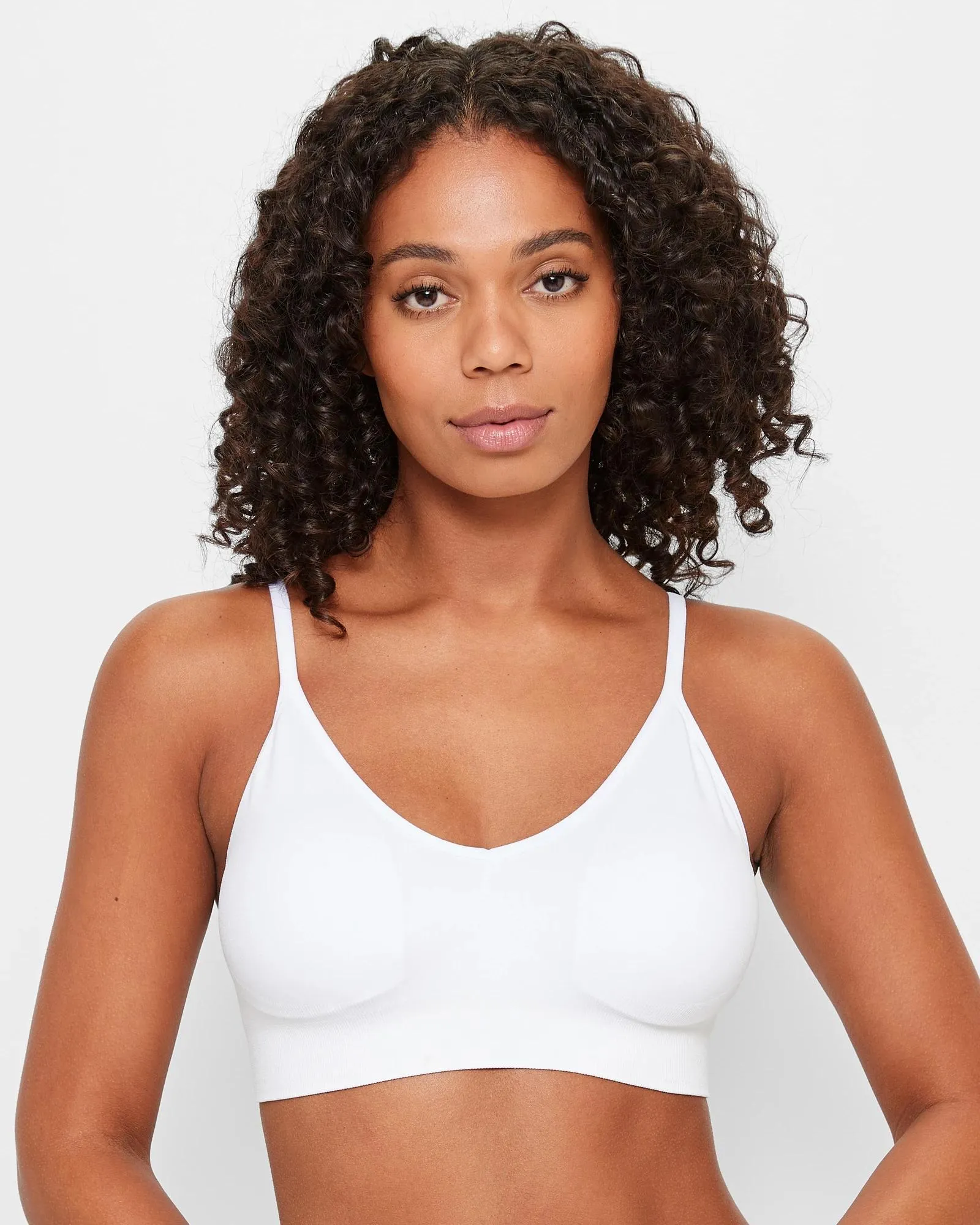 popular  Seamfree Low Impact Sports Crop Top - White