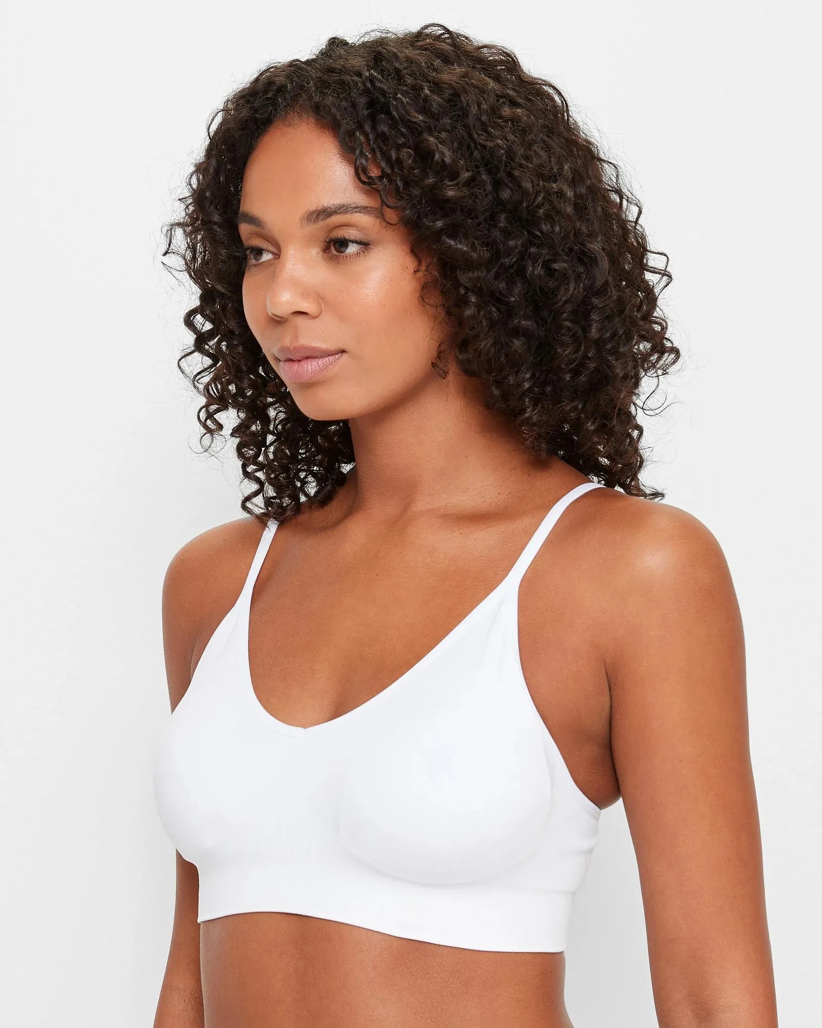 popular  Seamfree Low Impact Sports Crop Top - White