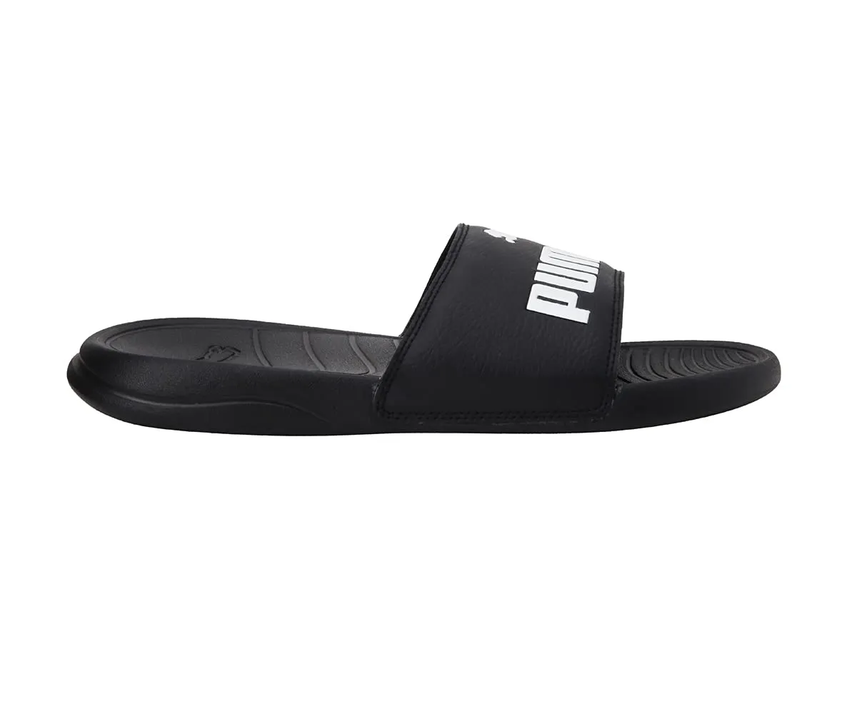 Puma Unisex Adult Popcat 20 Black White Slides-7 Kids UK (37227901)