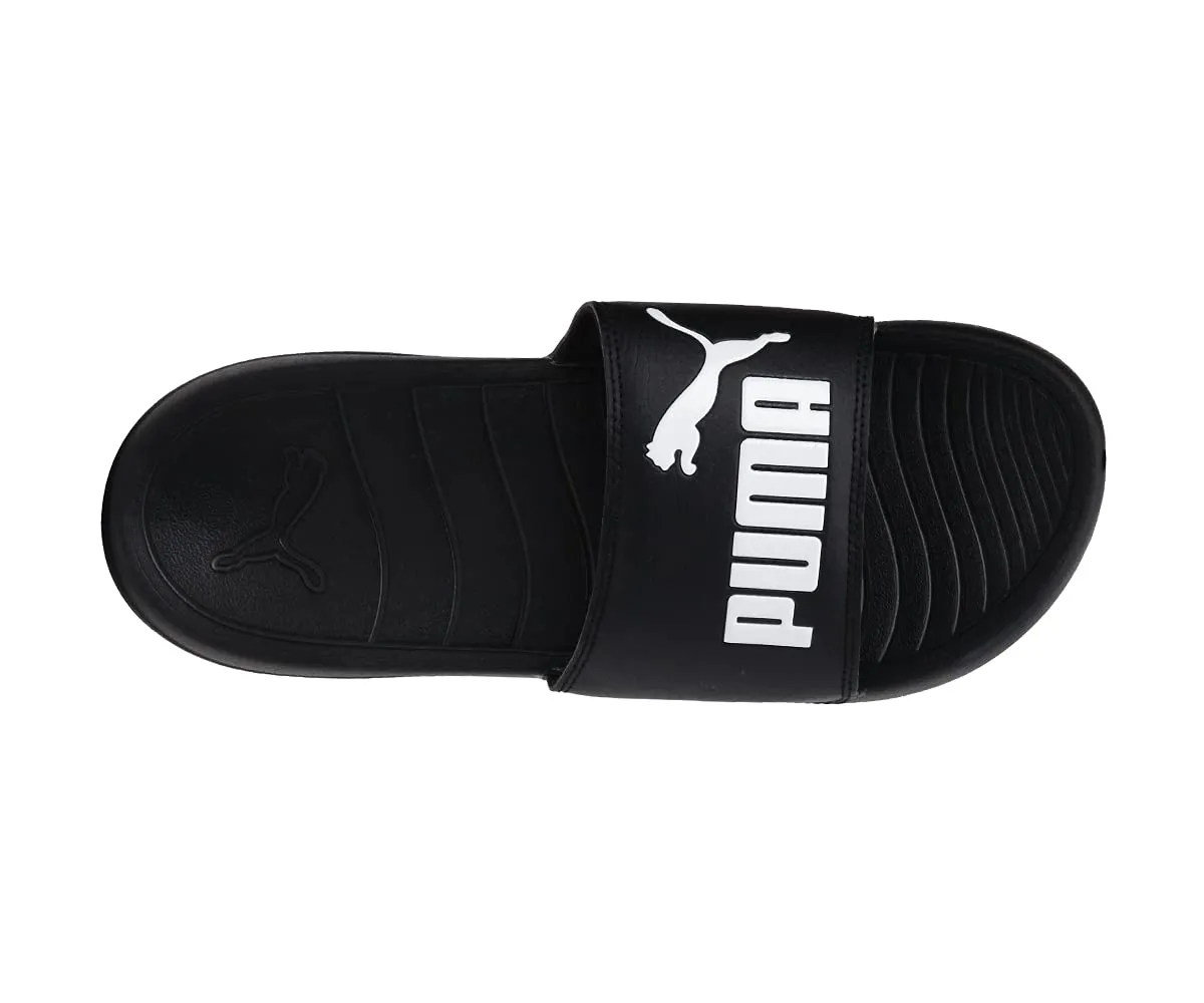 Puma Unisex Adult Popcat 20 Black White Slides-7 Kids UK (37227901)