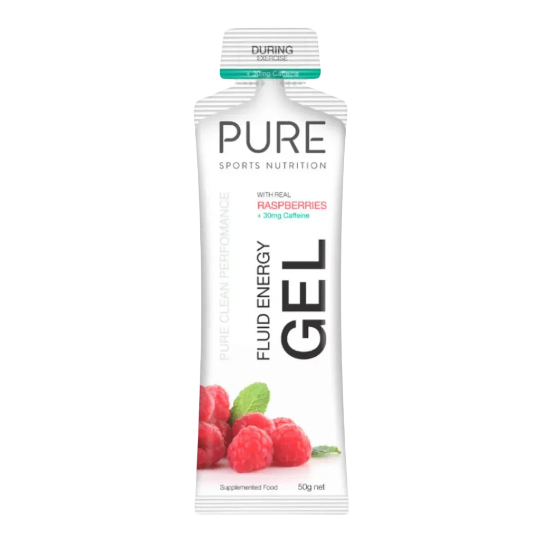 Pure Sports Nutrition - Fluid Energy Gels - Raspberry (with caffeine)