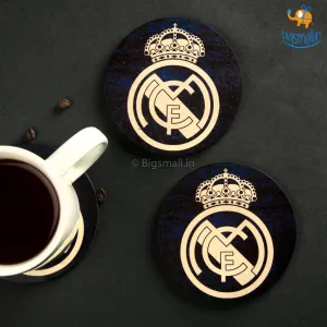 Real Madrid Wooden Coasters - Set of 4