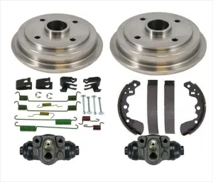 Rear Brake Drums Shoes Spring Kit Wheel Cylinder for Geo Metro 2 Door 95-97