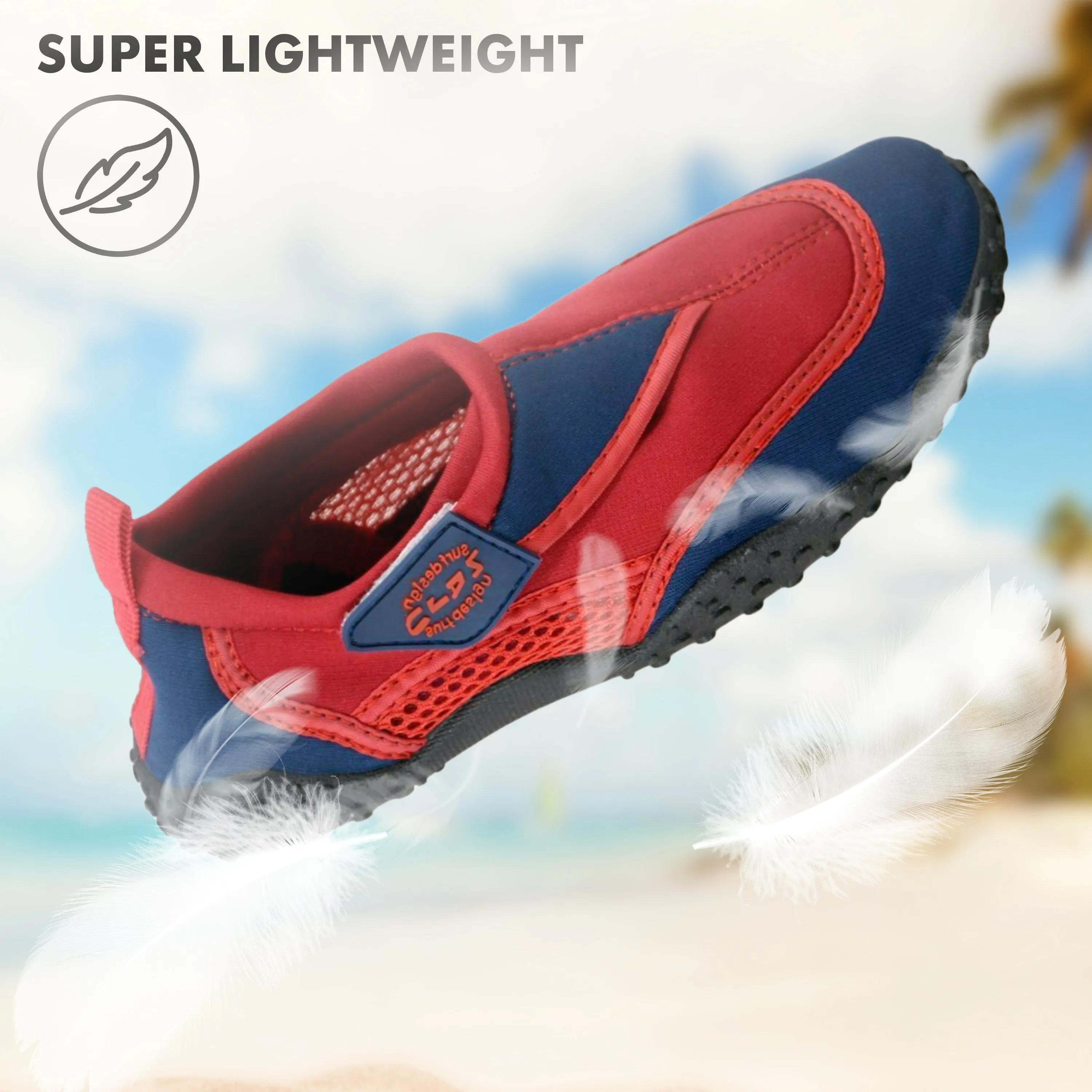 Red Neoprene Aqua Shoes