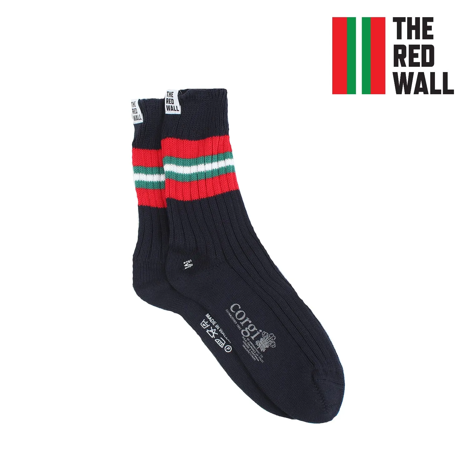 Red Wall Striped Pure Cotton Quarter Socks