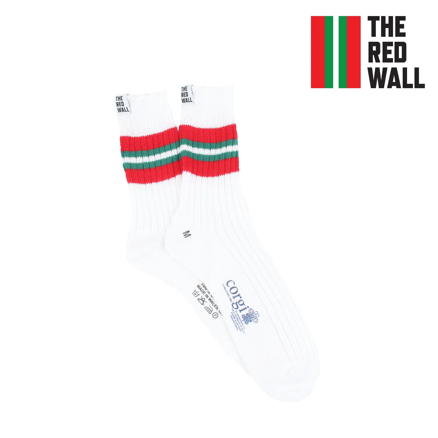 Red Wall Striped Pure Cotton Quarter Socks