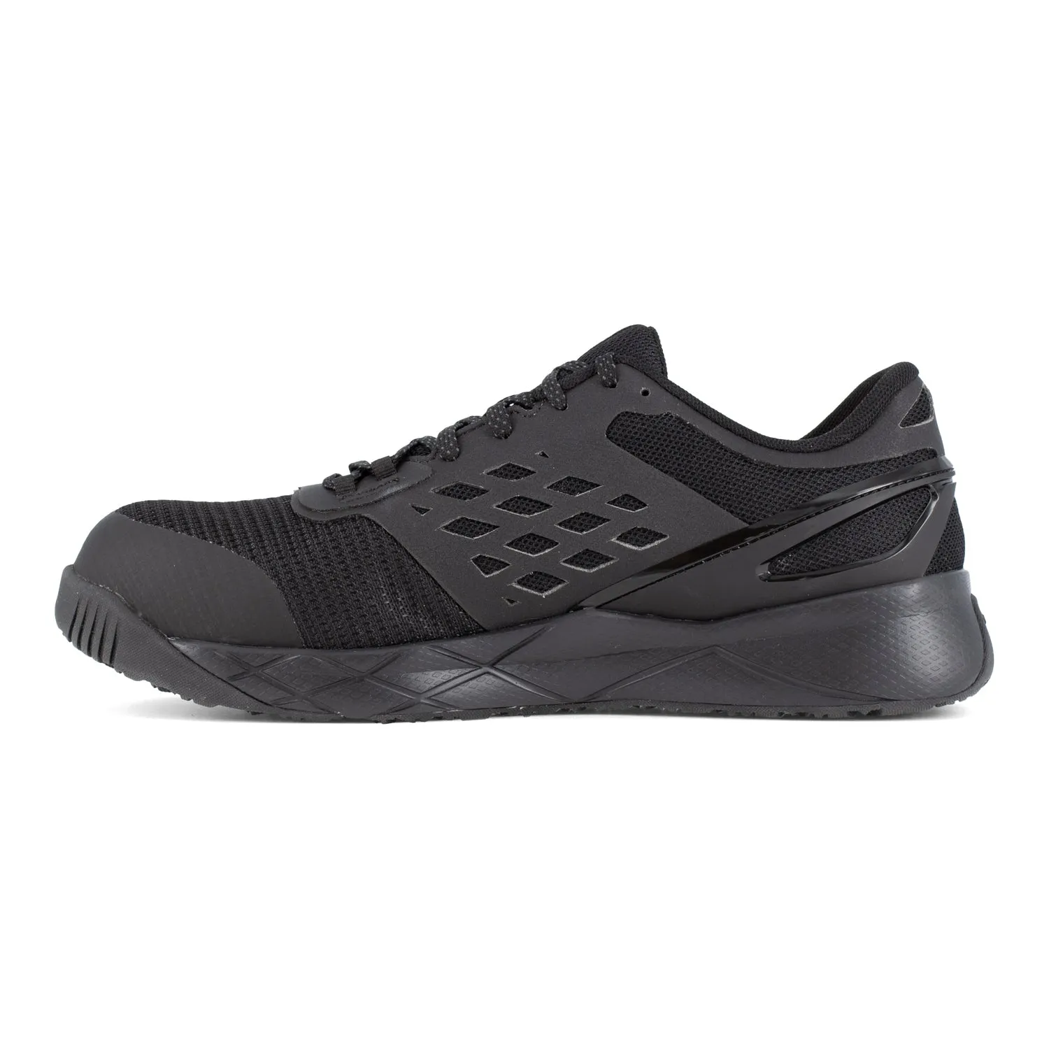 Reebok Mens Nanoflex TR Black Mesh CT EH Athletic Work Shoes