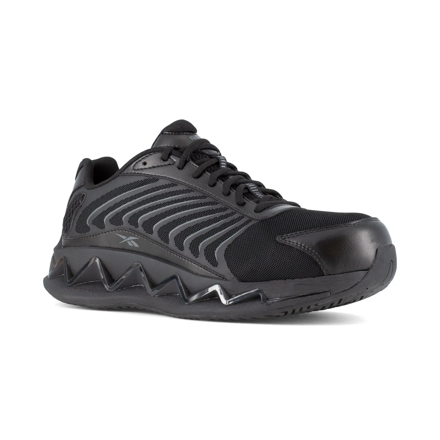 Reebok Mens Zig Elusion Heritage Black Mesh CT SD Low Cut Sneaker Work Shoes