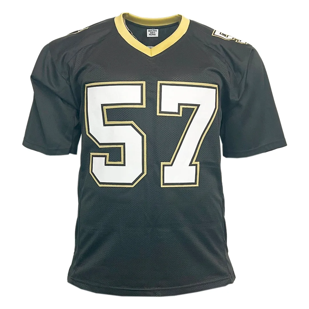 Rickey Jackson Signed HOF 2010 Inscription New Orleans Alt Black Football Jersey (JSA)