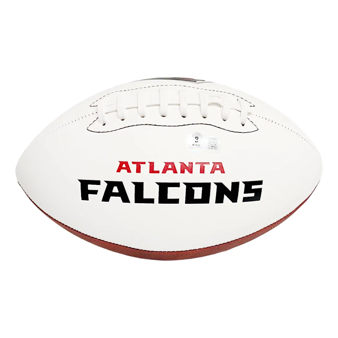 Roddy White Signed Atlanta Falcons Official NFL Team Logo Football (Beckett)