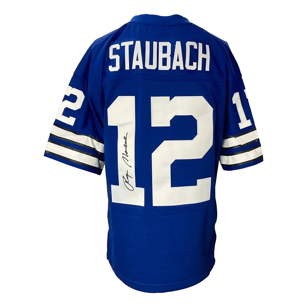 Roger Staubach Signed Dallas Cowboys Mitchell & Ness NFL Legacy Jersey BAS ITP