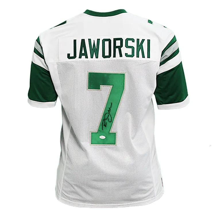 Ron Jaworski Pro Style Autographed Football Jersey White (JSA)