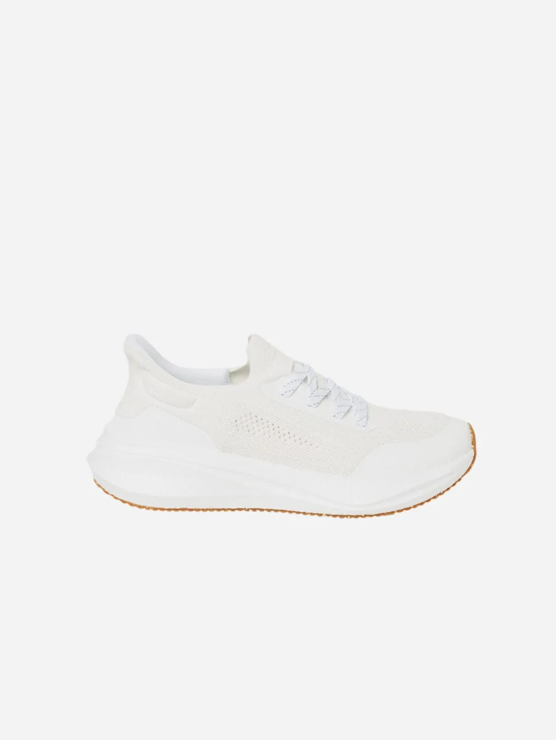 Runners Women's Hemp Leather Trainers | Pearl White