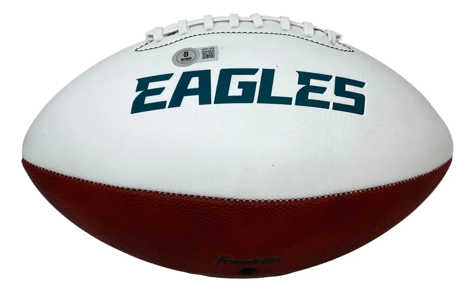 Saquon Barkley Signed Philadelphia Eagles Logo Football BAS ITP