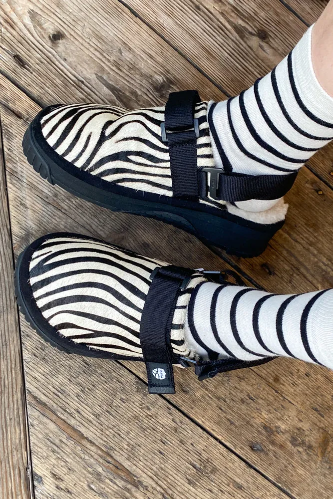 Shaka Zebra Platform Snug Clogs