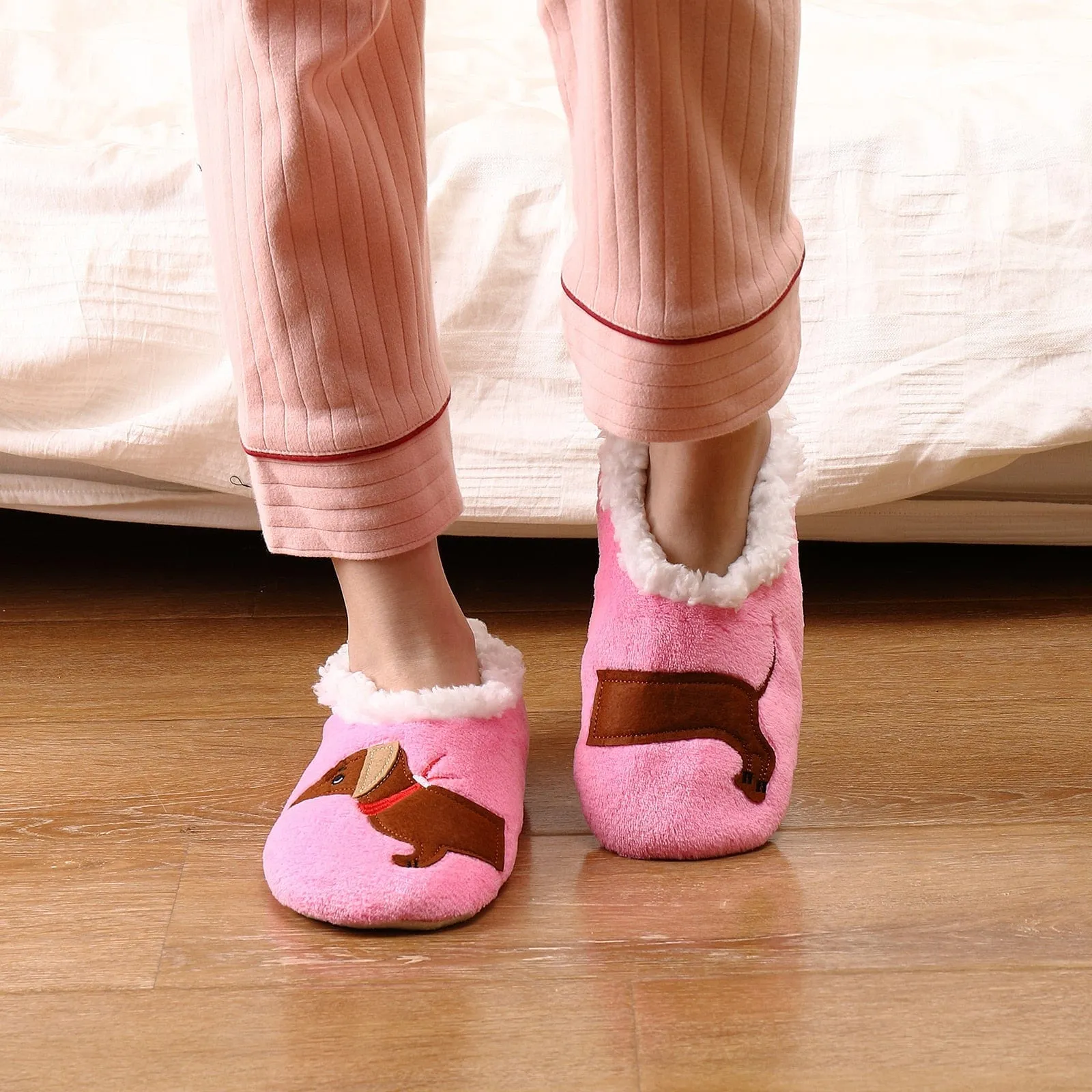 Sherpa-lined Dachshund Slippers