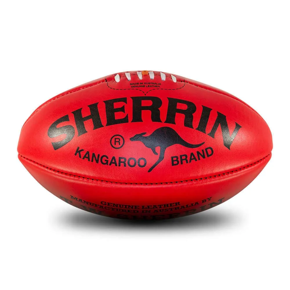 Sherrin Kangaroo Brand Football Red Game Ball Size 5