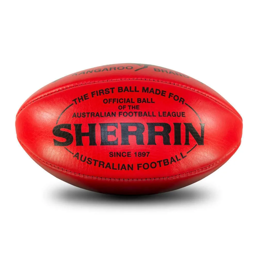 Sherrin Kangaroo Brand Football Red Game Ball Size 5