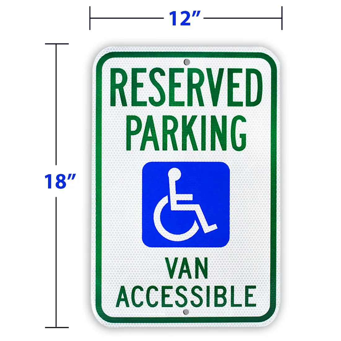 Signs Authority Metal Sign - Reserved Handicap Parking Van - Engineer Grade Ultra