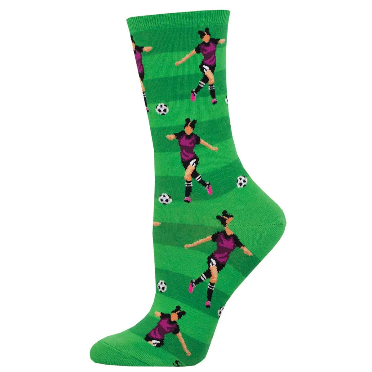 Soccer Star (Green/Purple) Crew Sock S/M