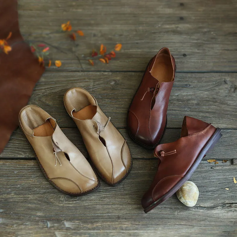 Soft leather Handmade vintage Women's Shoes