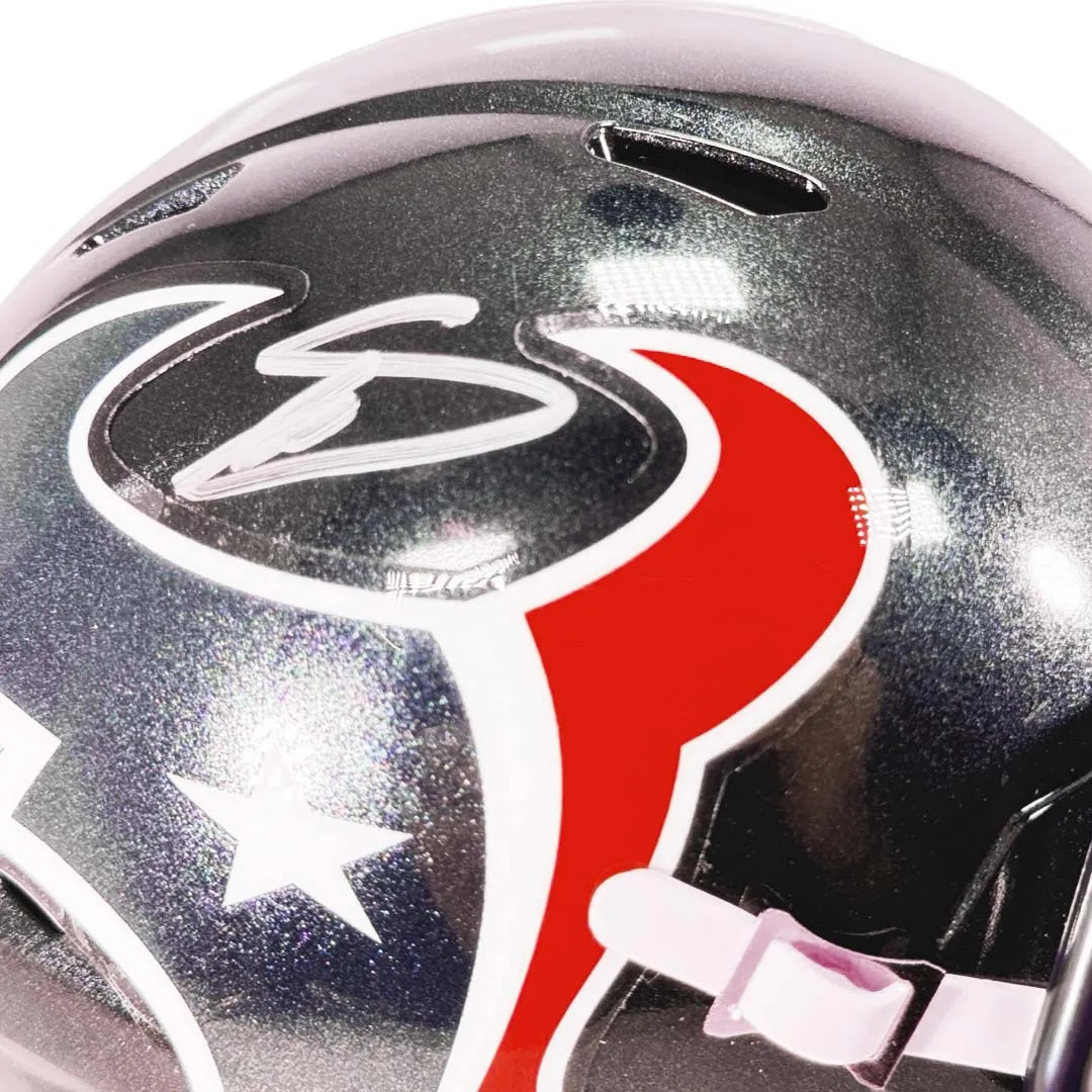 Stefon Diggs Signed Houston Texans Speed Mini Football Helmet (Beckett)