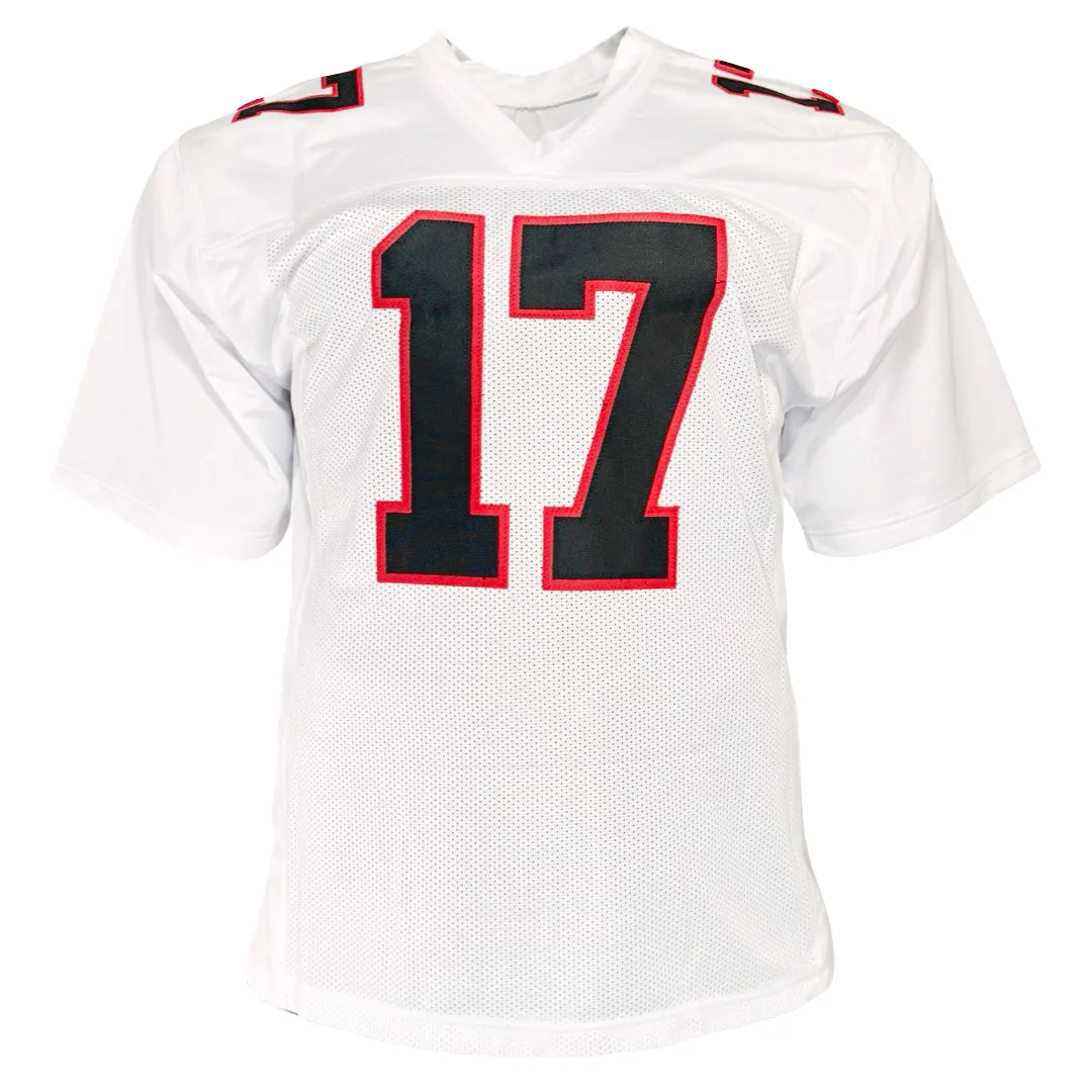 Steve DeBerg Signed Atlanta White Football Jersey (Beckett)