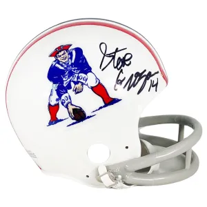 Steve Grogan Signed New England Patriots Throwback 65-81 Mini Football Helmet (Beckett)