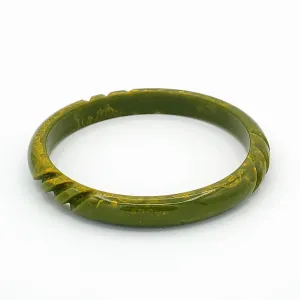 Swizzle Bangle in Fern Green by Lucky Lou Shoes