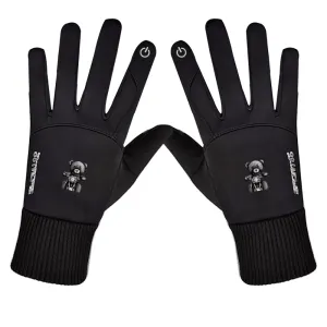 Teddy Ride Outdoor Activities Plush Gloves