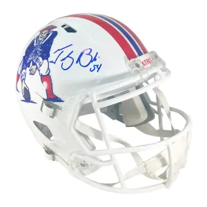 Tedy Bruschi Signed New England Patriots Throwback Speed Full-Size Replica Football Helmet (Beckett)