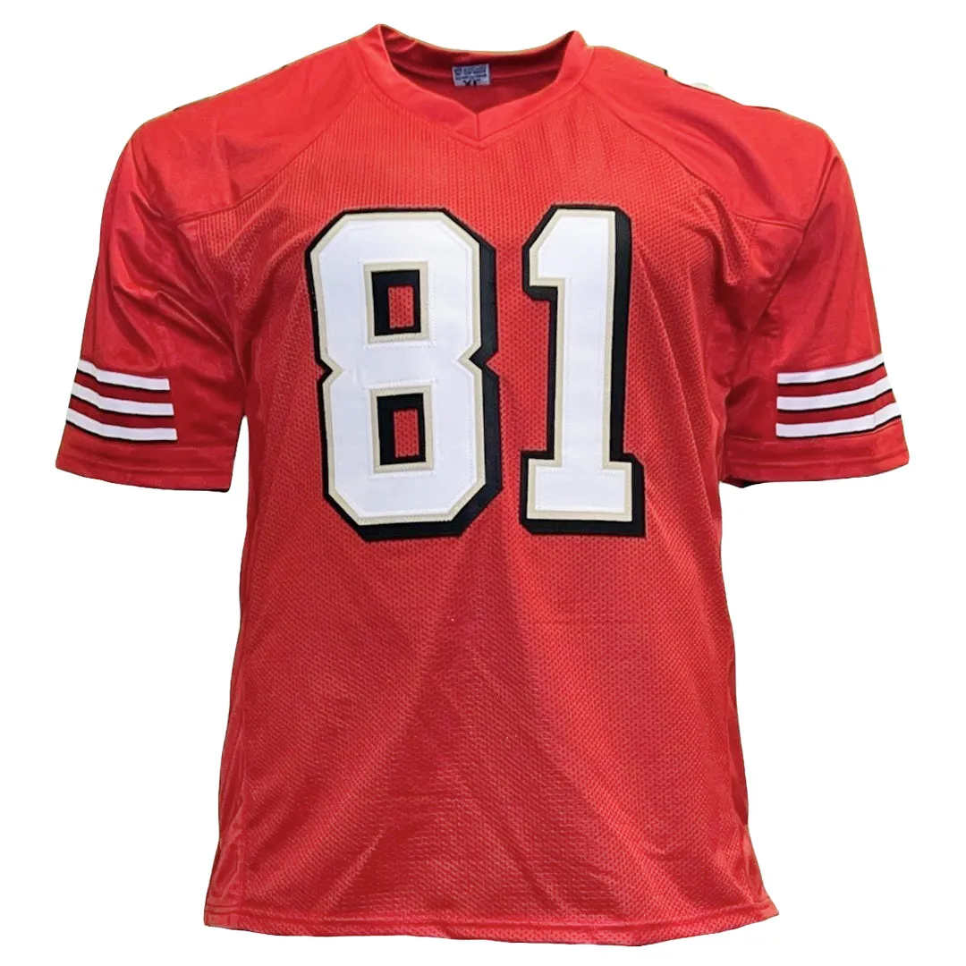 Terrell Owens Signed San Francisco Red Stats Football Jersey (JSA)