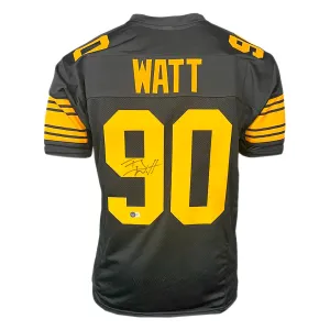 TJ Watt Signed Pittsburgh Color Rush Football Jersey (Beckett)