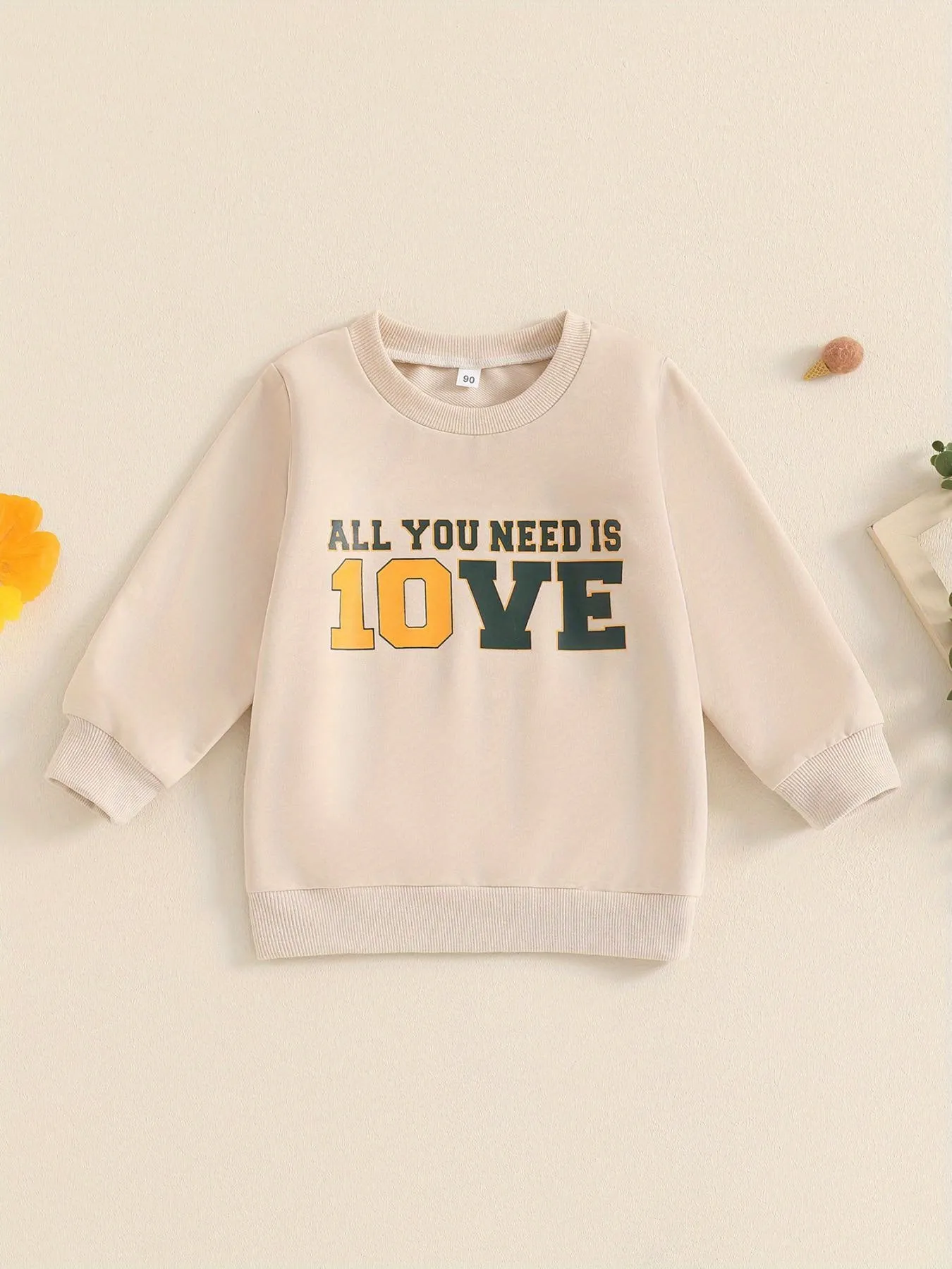 Toddler Baby Boy Girl Football Outfit Long Sleeve Crew Neck Letter Print Sweatshirt Shirt Pullover Fall Clothes, Kids Sweatshirt, Pullover Clothes for Boys Girls