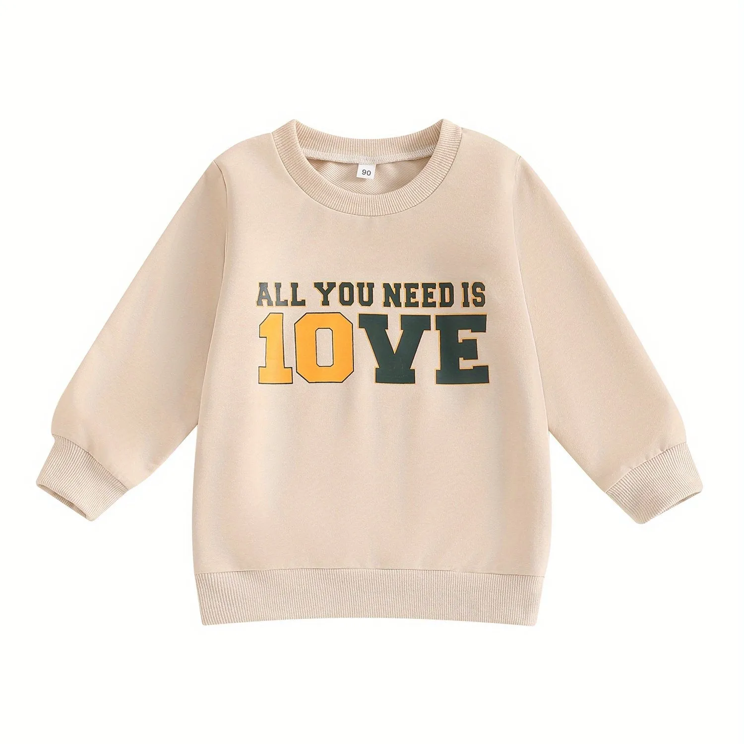 Toddler Baby Boy Girl Football Outfit Long Sleeve Crew Neck Letter Print Sweatshirt Shirt Pullover Fall Clothes, Kids Sweatshirt, Pullover Clothes for Boys Girls