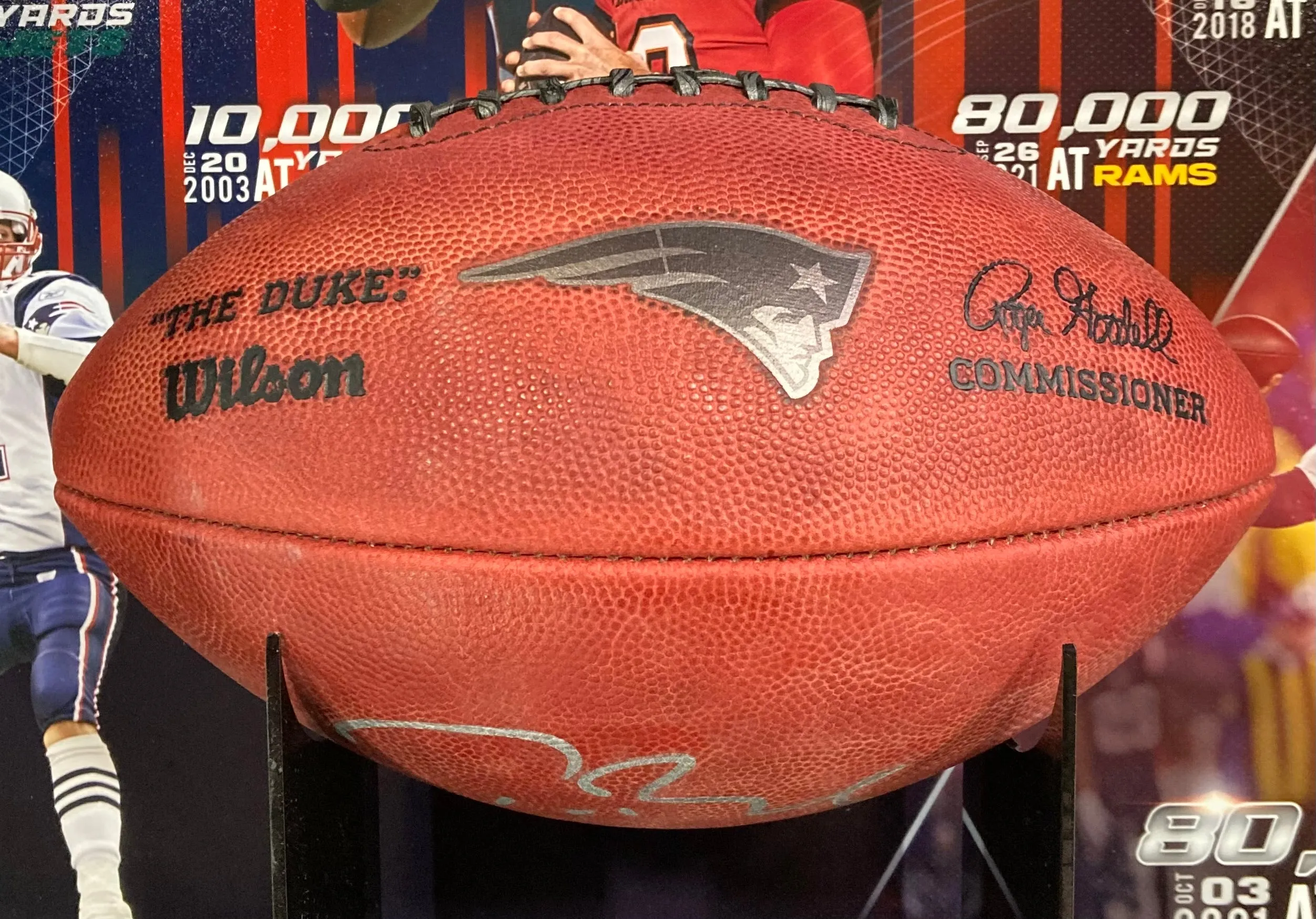 Tom Brady Signed New England Patriots Wilson Duke Football w/ Shadowbox Fanatics