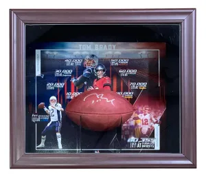 Tom Brady Signed New England Patriots Wilson Duke Football w/ Shadowbox Fanatics