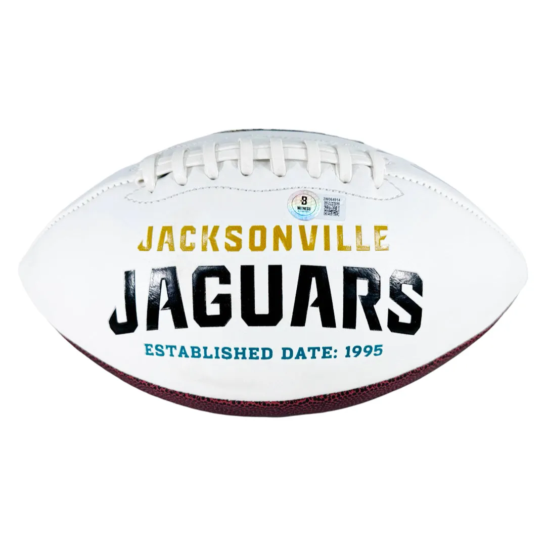 Tony Boselli Signed HOF 22 Inscribed Jacksonville Jaguars Official NFL Team Logo White Football (JSA)