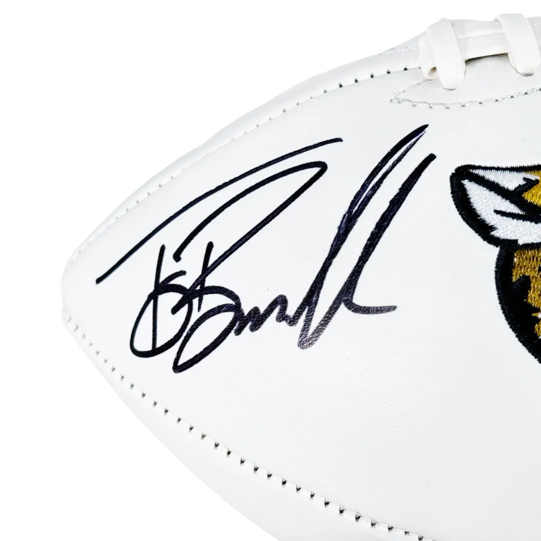 Tony Boselli Signed HOF 22 Inscribed Jacksonville Jaguars Official NFL Team Logo White Football (JSA)