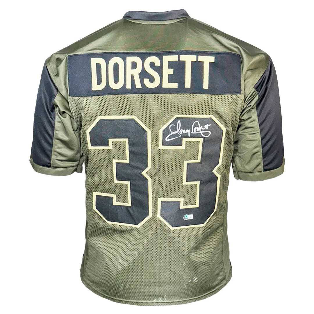 Tony Dorsett Signed Dallas Salute to Service Football Jersey (Beckett)