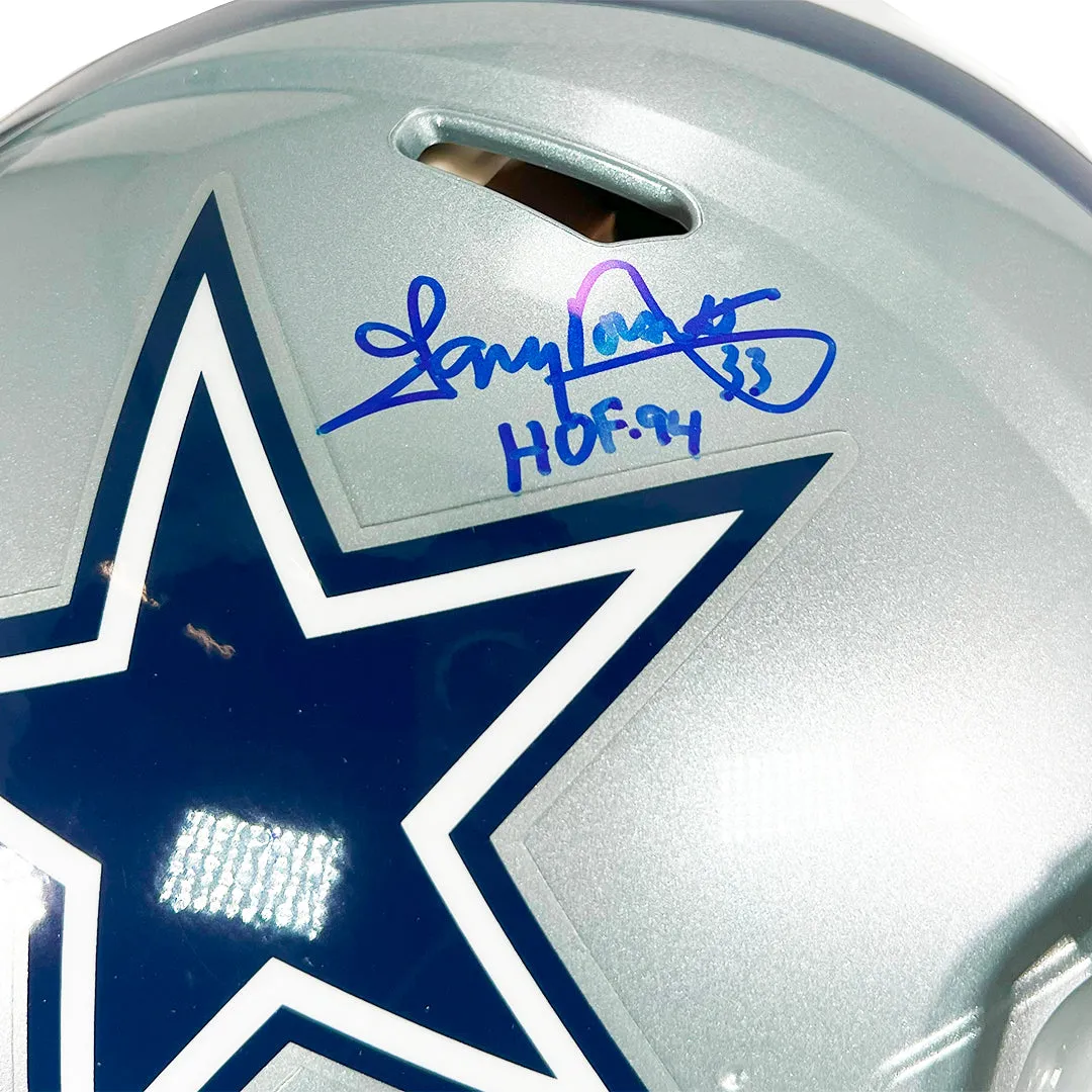 Tony Dorsett Signed HOF 94 Inscription Dallas Cowboys Authentic Speed Full-Size Football Helmet (Beckett)