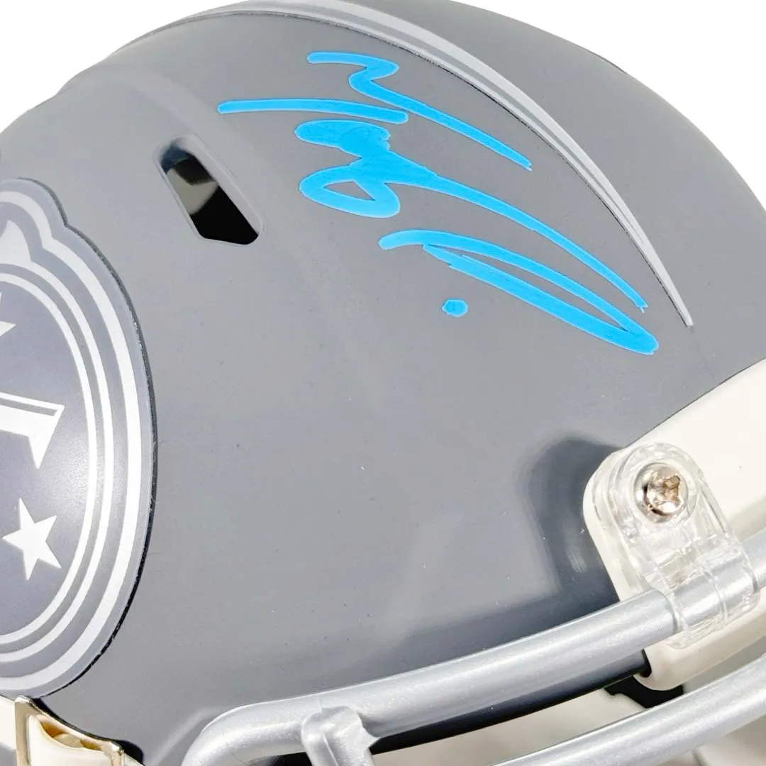 Tony Pollard Signed Tennessee Titans Slate Alternate Speed Mini Football Helmet (Beckett)