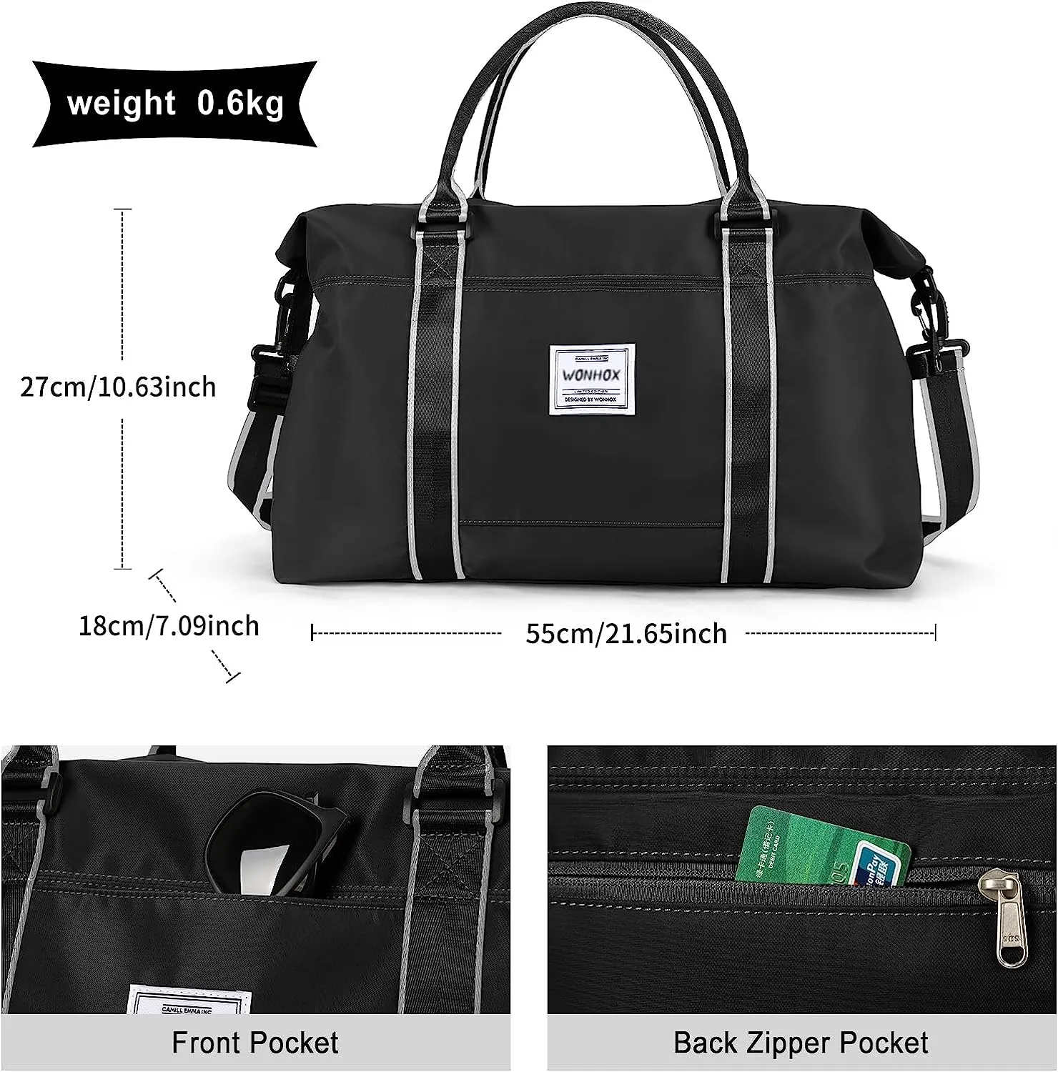 Travel Duffle Bag Men's Sports Tote Gym Bag Shoulder Weekend Travel Bag