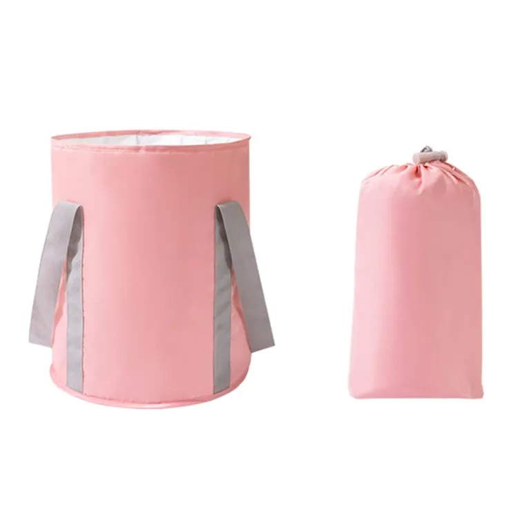 Travel Portable Folding Multifunctional Outdoor Basin Bag, Color: Pink (Large)