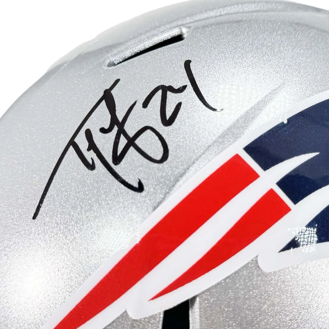 Ty Law Signed New England Patriots Speed Full-Size Replica Football Helmet (Beckett)